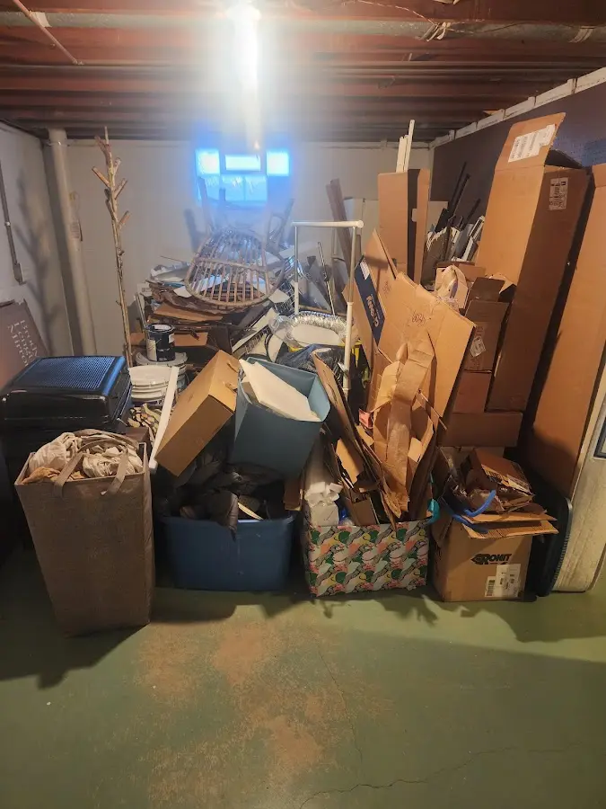 Roll-off dumpster container at job site for 20 Yard Dumpster Rental in Glasgow